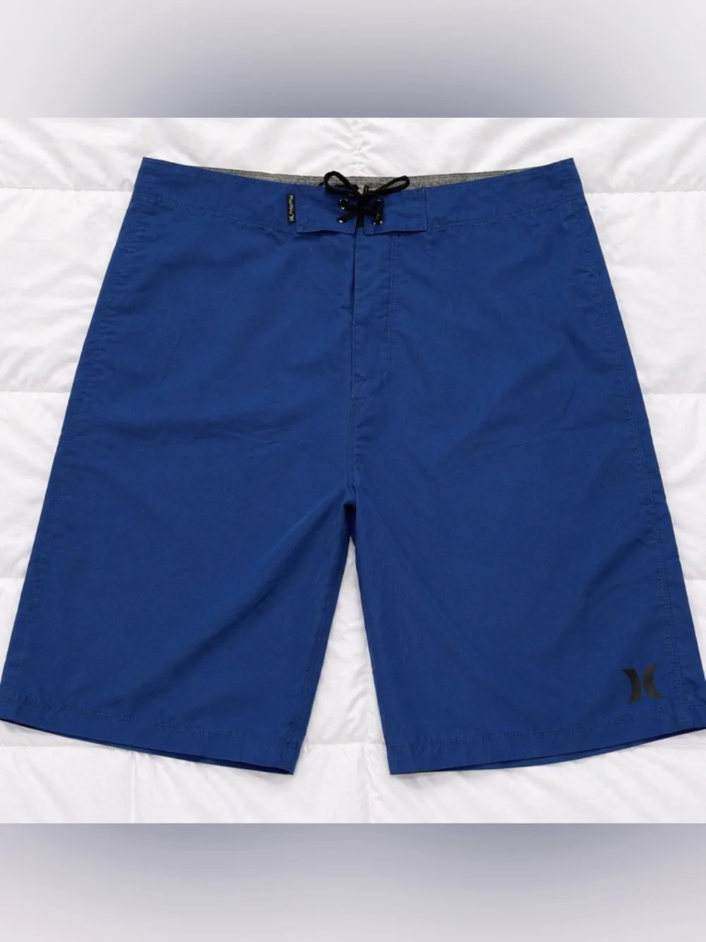 Hurley Men’s Blue Board Shorts Size 33 Surf Swim Trunks Classic